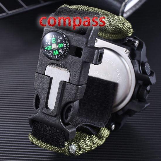 Military Sports Digital Watches Compass Outdoor Survival Multi-function Waterproof - Image 3
