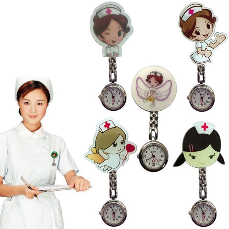 Lovely Super Cute Nurse Girl Pocket Watch Pattern Light Luminous Needle Quartz Movement Pattern Good Gift - Image 3