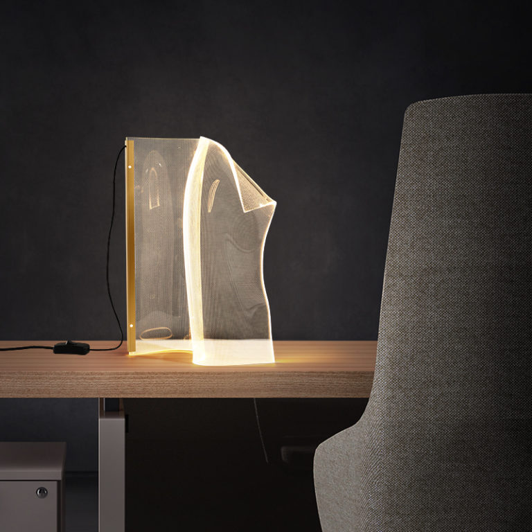 Creative Modern Living Room LED For Table Bedroom Bedside Gold Desk Lamp Showroom Simple Designer