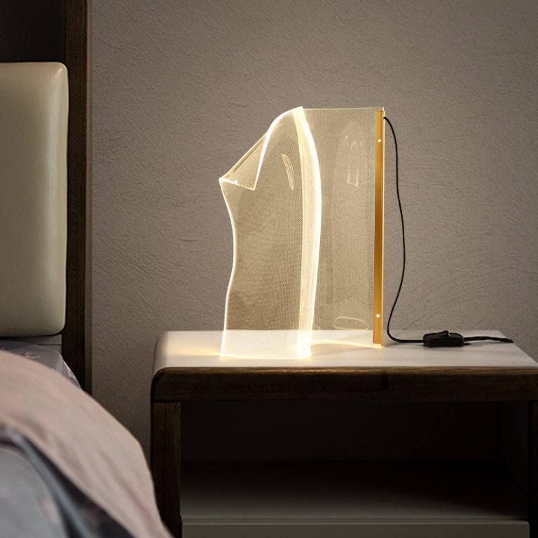 Creative Modern Living Room LED For Table Bedroom Bedside Gold Desk Lamp Showroom Simple Designer - Image 3