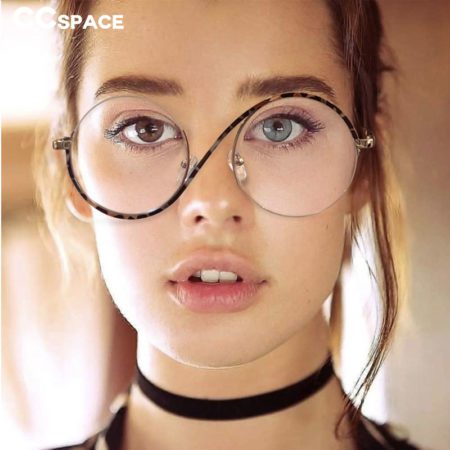 Metal Half Frame Anti Blue Light Optical Glasses Frames For Men And Women