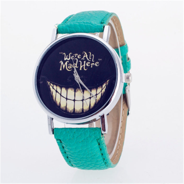 fashion casual watches smiling face original design leather for men and women