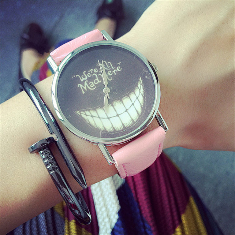 fashion casual watches smiling face original design leather for men and women - Image 3