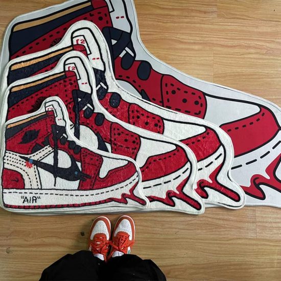 Popular Fashion Sneaker Carpet Anti-slip For Living Room Rugs Decoration Parlor Children Room Area - Image 3