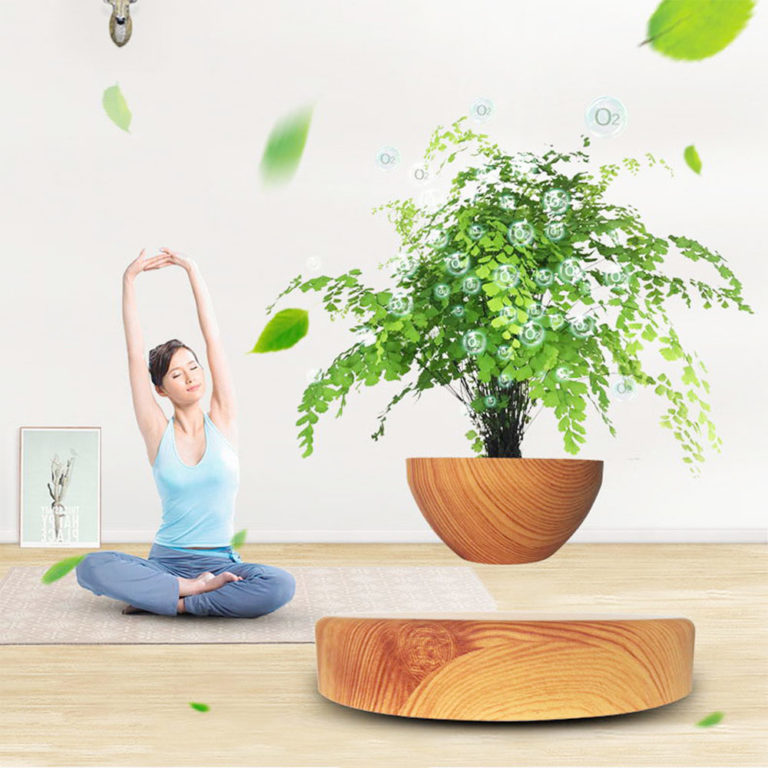 Floating Magnetic Levitating Flower Pot Bonsai  Air Plant Pot Planter Potted For Home Office Desk Decor Creative Gift - Image 2