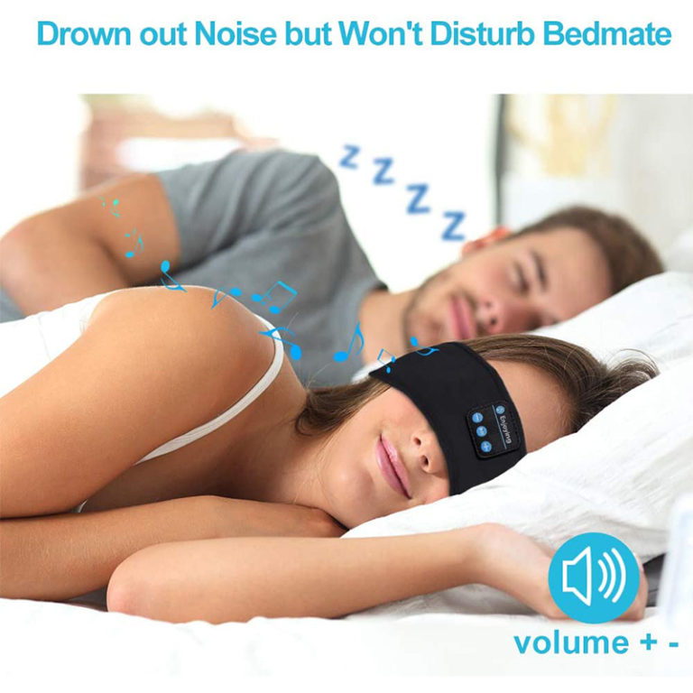 Bluetooth Headphones For Sports And Sleeping Headband Thin Soft Elastic Comfortable Wireless Earphones Eye Mask for Side Sleeper - Image 2