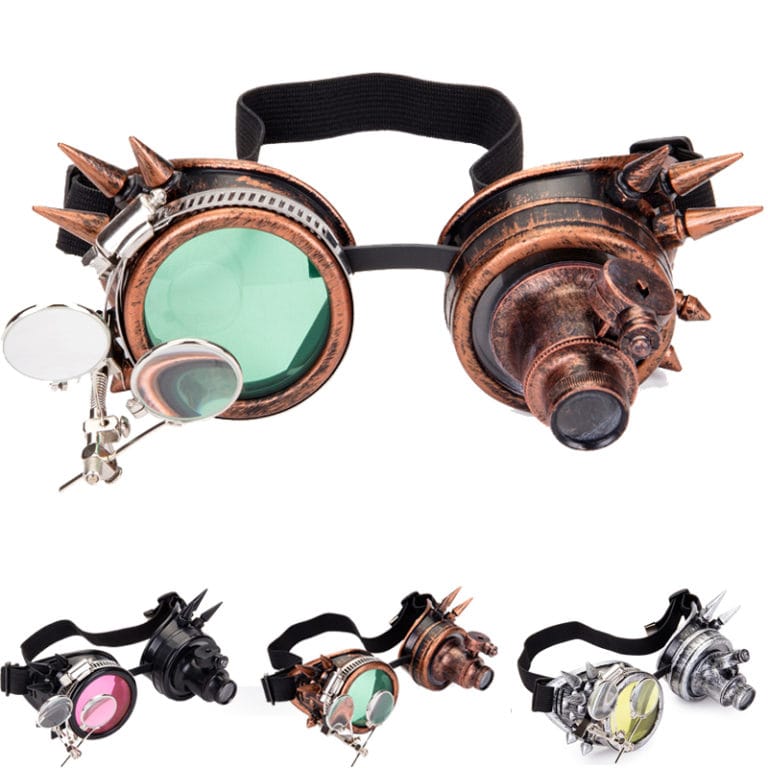 Rivet men's and women's round retro sunglasses with magnifier and it contain flash - Image 3