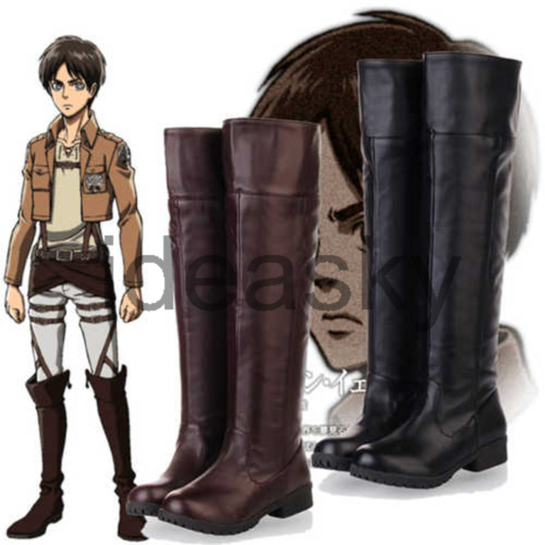 Anime Attack on Titan Shoes Shingeki no Kyojin Ackerman Levi Eren Jaeger Mikasa Scouting Corps - Image 2