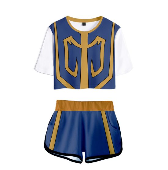 Anime Hunter x Hunter Crop Top Killua Zoldyck Jerseys Kurapika Cosplay Hisoka Gon Freecss Shorts Top Belly T-shirt Sportswear - Image 3