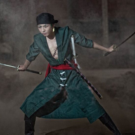 Pirate Hunter One Piece Roronoa Zoro Cosplay Costume Anime Performance Green Suit - Image 3