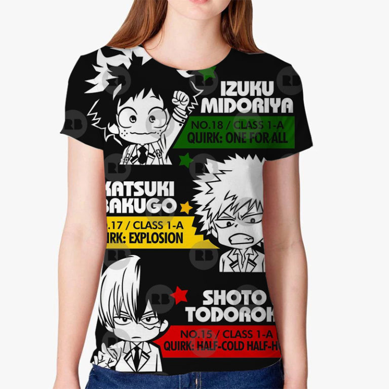 My Hero Academia Anime Print Harajuku 3D T-Shirt Short Sleeve T-shirt Japan Boku No Hero