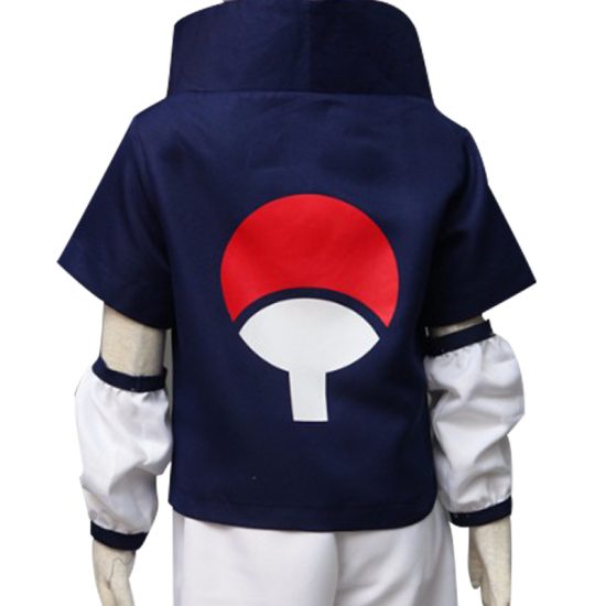 Uchiha Sasuke Costume Cosplay Comic Fans Kids Uniform - Image 3