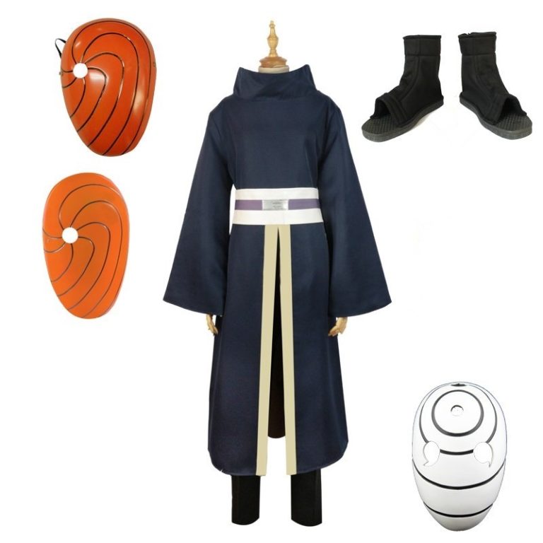 High Quality Full Set Tobi Obito Cosplay Costume With Wig And Helmet And Shoes - Image 2