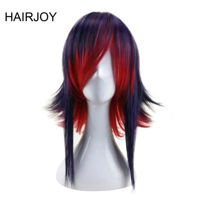 Synthetic Hair From HAIRJOY Purple Blue Mixed Red Cosplay Wig Straight Ombre Costume Wigs 2 Colors Available