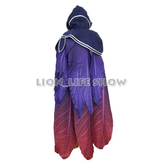 Game LOL Xayah The Rebel Hooded Cloak Cosplay Costume Full Set - Image 2