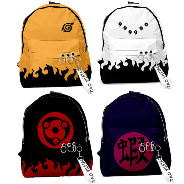 Naruto Anime Cosplay Canvas Bag Girls Travel Bag Boys School Bag Notebook Bags