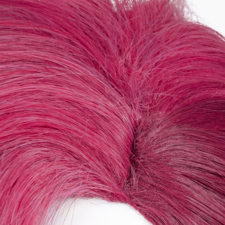 Game LOL Arcane Cosplay Wig Deep Rose 30cm Short Heat Resistant Synthetic - Image 2