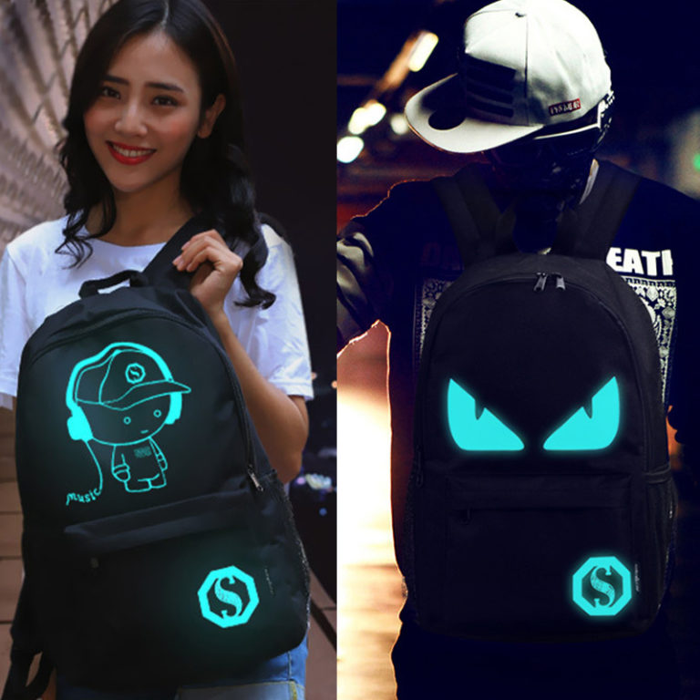 Unisex USB Charge Luminous School Bag For Teenagers Backpack lighting in the dark Student For Boys Girl Women