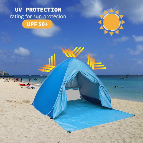 XL Size Pop Up Self-open Beach Tent Automatic Camping Tourist UV50+ Protection Portable Picnic Ultralight