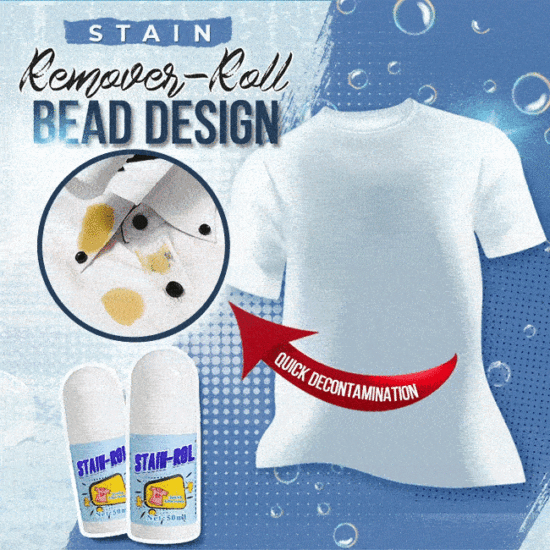 Stain Removal Roller Portable Fast Clear Safe to Cloth Fabric for Most Cloth Stain 50ml