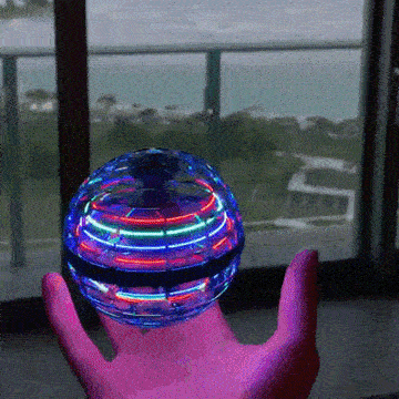Magic Flying Ball With LED Lights Drone Hover Family Gift For Friend Gamers Streamers Otaku