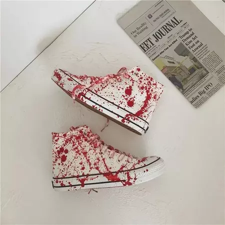 Blood Canvas Shoes Street Multicolor Spring Sneakers