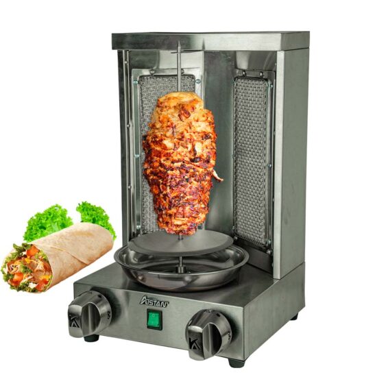 Shawarma Broiler Grill Machine Vertical Kebab Roaster Middle East Rotisserie Equipment Work With LPG Gas