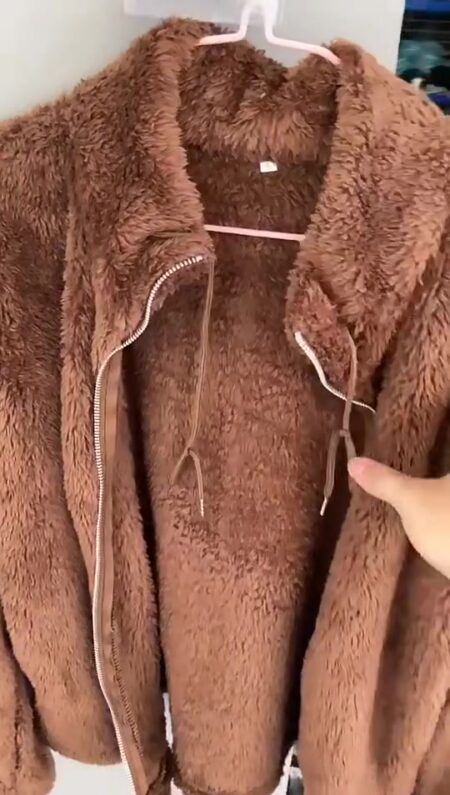 Winter Coat Short Small Thickened Coat Stand Collar Fashion Double-sided Velvet Fur Coat