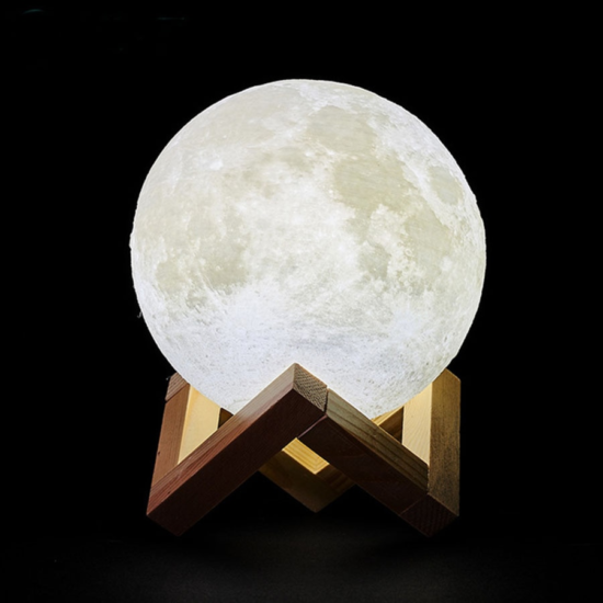 Moon Lamp Night Light Rechargeable Switch Moon Light For Bedroom Decoration Gift - Image 3