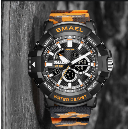 Military Watches Waterproof Sport Watch Camouflage Stopwacth LED Alarm Clock